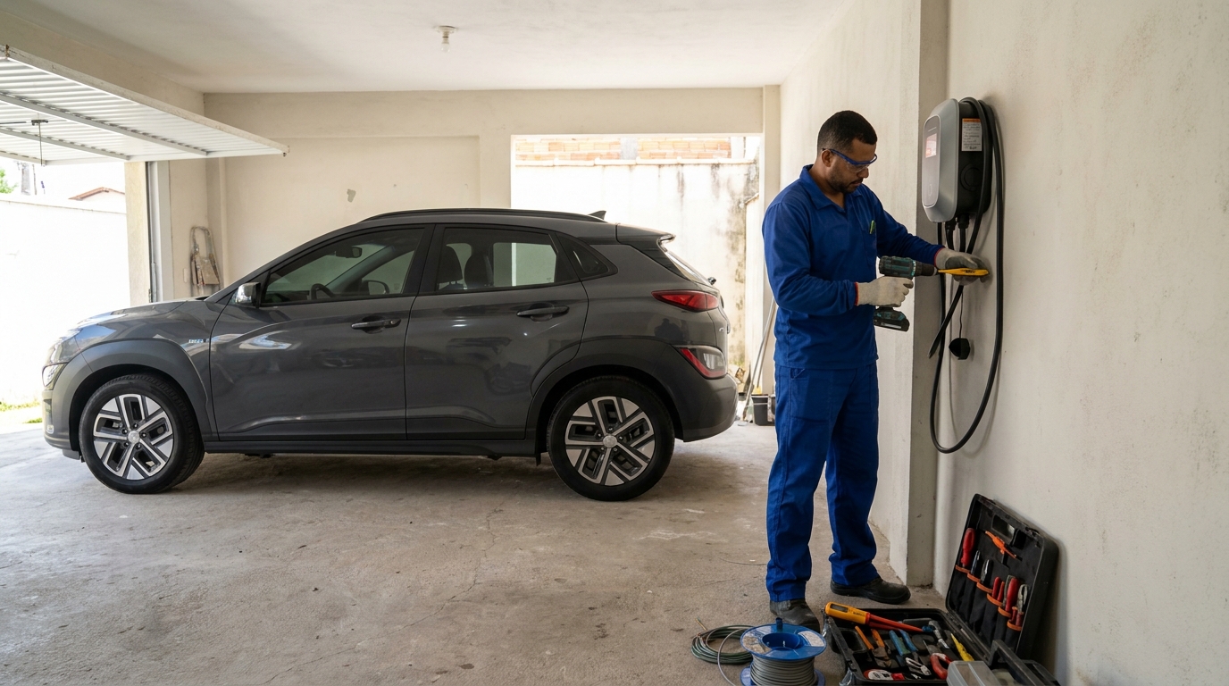 Instalacao de carregador de carro eletrico em Porto Velho‑RO