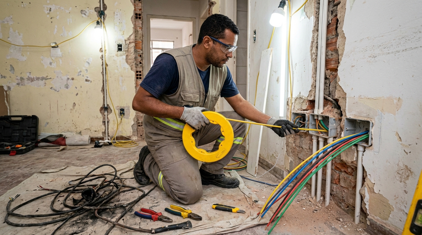 Troca de fiacao eletrica profissional em Porto Velho‑RO